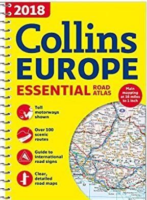 Collins europe 2018 - essential road atlas