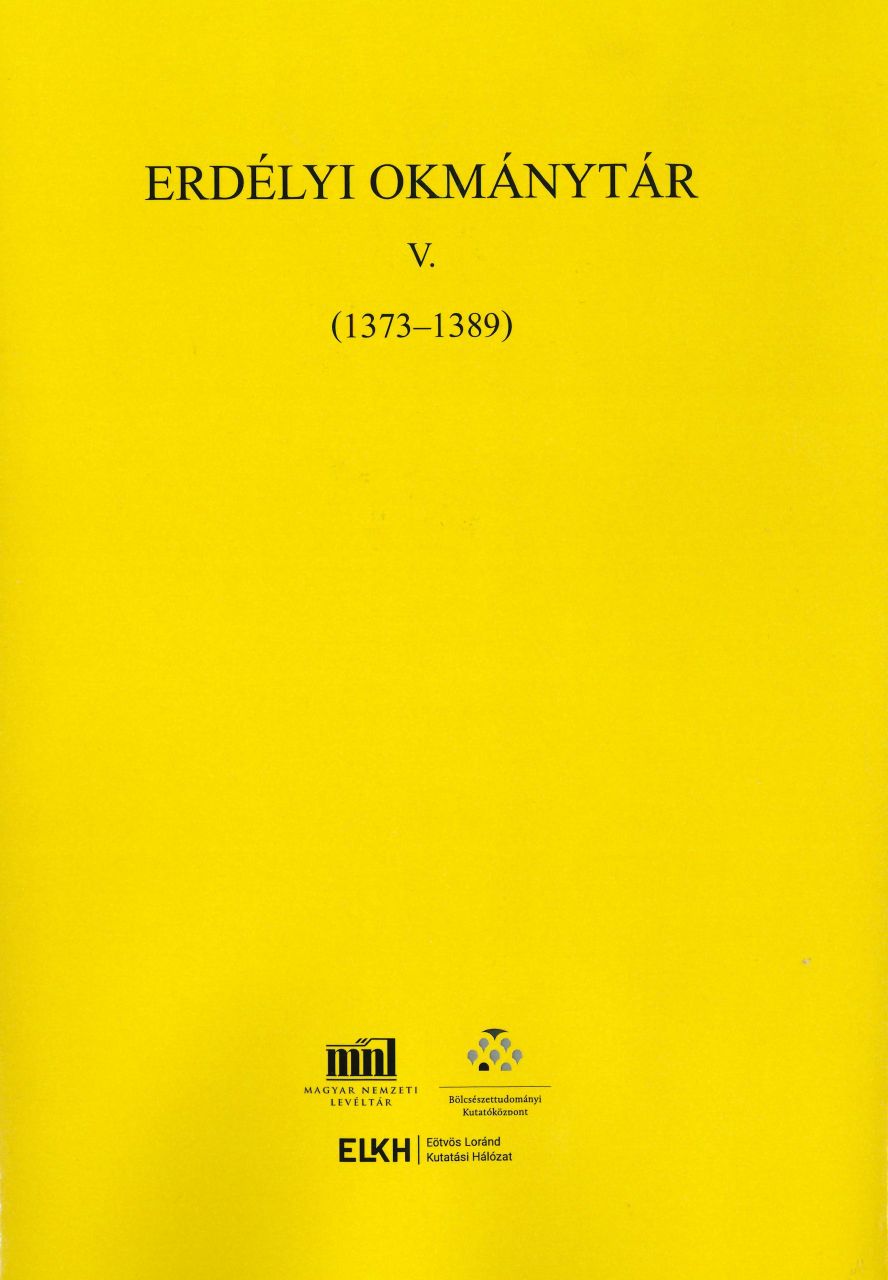 Erdélyi okmánytár v. (1373-1389)