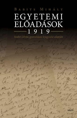 Egyetemi előadások 1919