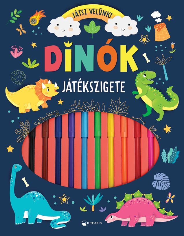 Dinók játékszigete - játssz velünk! (filctoll készlettel)