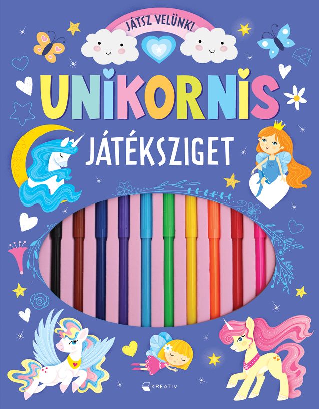 Unikornis játéksziget - játssz velünk! (filctoll készlettel)