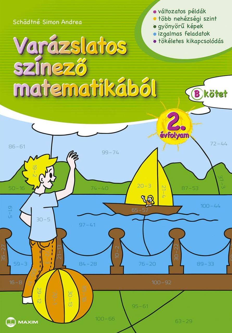 Varázslatos színező matematikából 2. évfolyam - b kötet