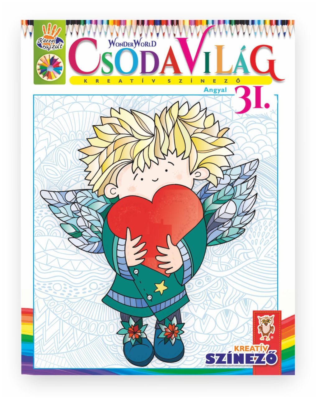 Csodavilág kreatív színező 31. - angyal