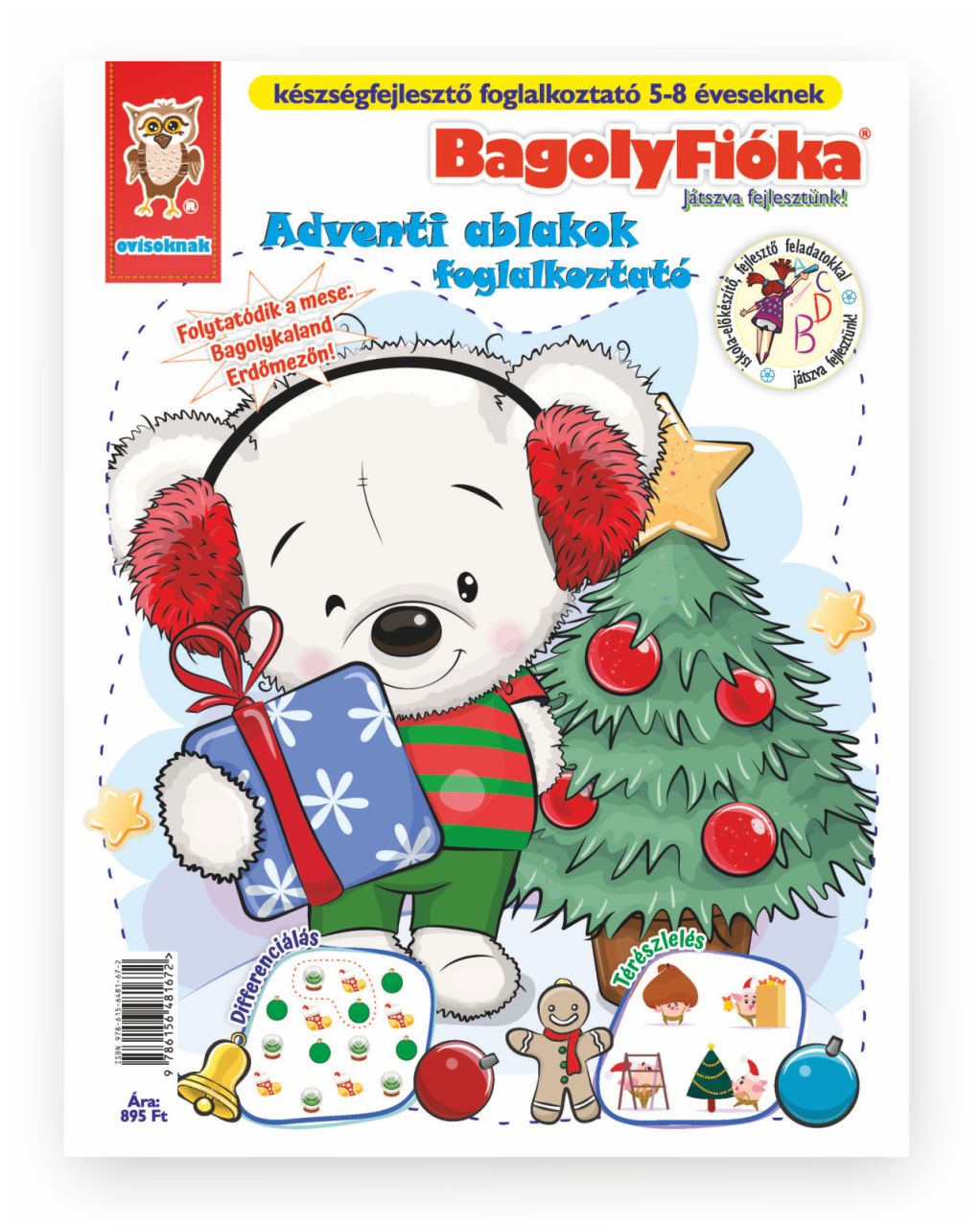 Bagolyfióka kreatív foglalkoztató füzet - adventi ablakok Bagolyfióka kreatív foglalkoztató füzet - adventi ablakok