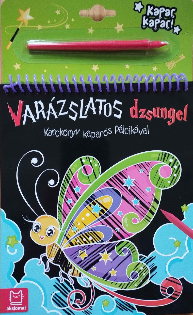 Karckönyv kaparós pálcikával -varázslatos dzsungel Karckönyv kaparós pálcikával -varázslatos dzsungel