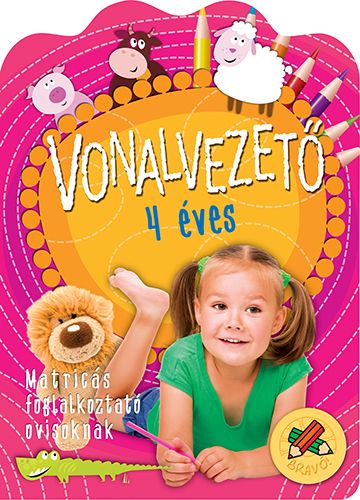 Vonalvezető 4 éves - matricás foglalkoztató ovisoknak