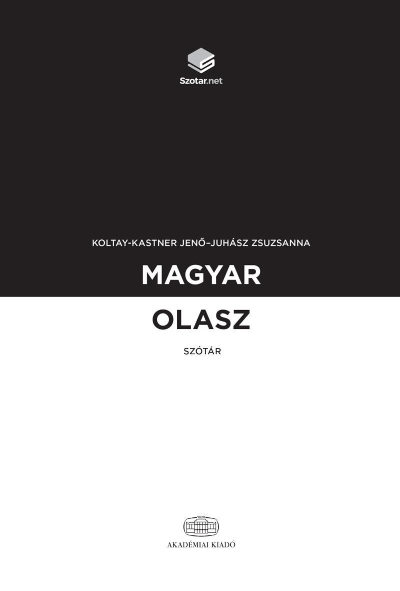 Magyar-olasz szótár + online szótárcsomag
