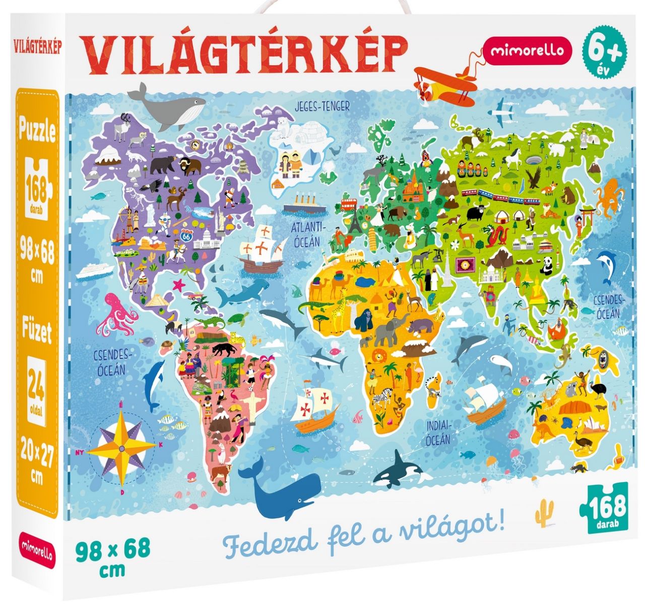 Világtérkép - fedezd fel a világot! puzzle (168db-os) Világtérkép - fedezd fel a világot! puzzle (168db-os)