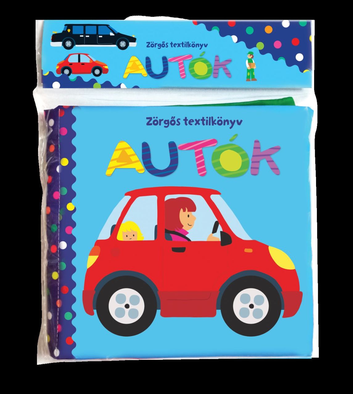 Autók - zörgős textilkönyv Autók - zörgős textilkönyv