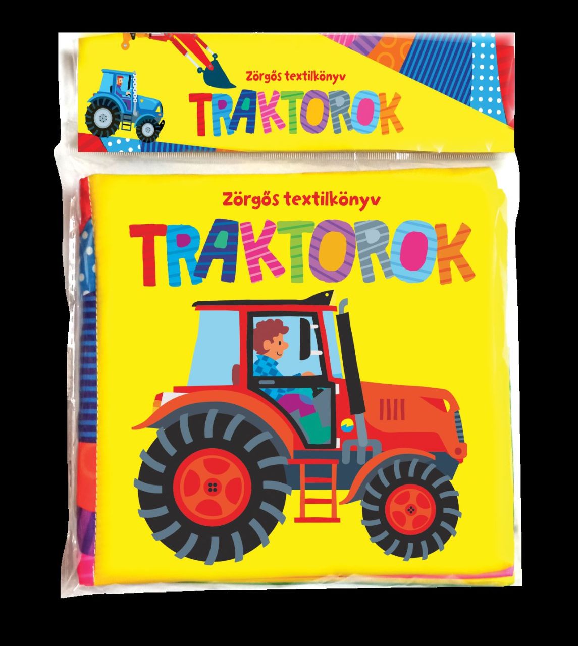 Traktorok - zörgős textilkönyv Traktorok - zörgős textilkönyv