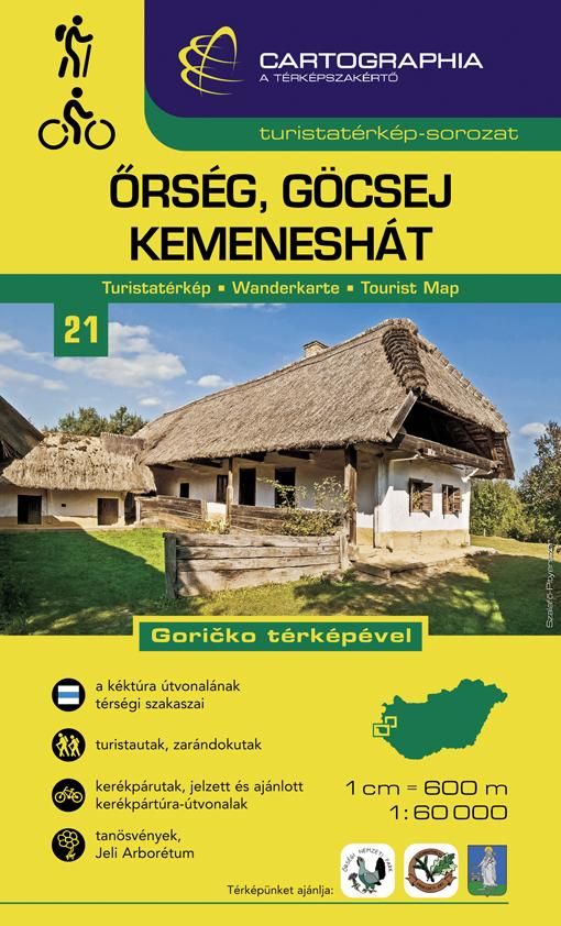 Őrség, göcsej, kemeneshát turistatérkép - goricko térképével Őrség, göcsej, kemeneshát turistatérkép - goricko térképével