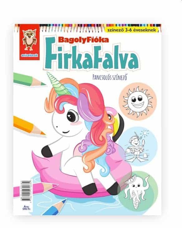 Bagolyfióka - firkafalva pancsolós színező Bagolyfióka - firkafalva pancsolós színező