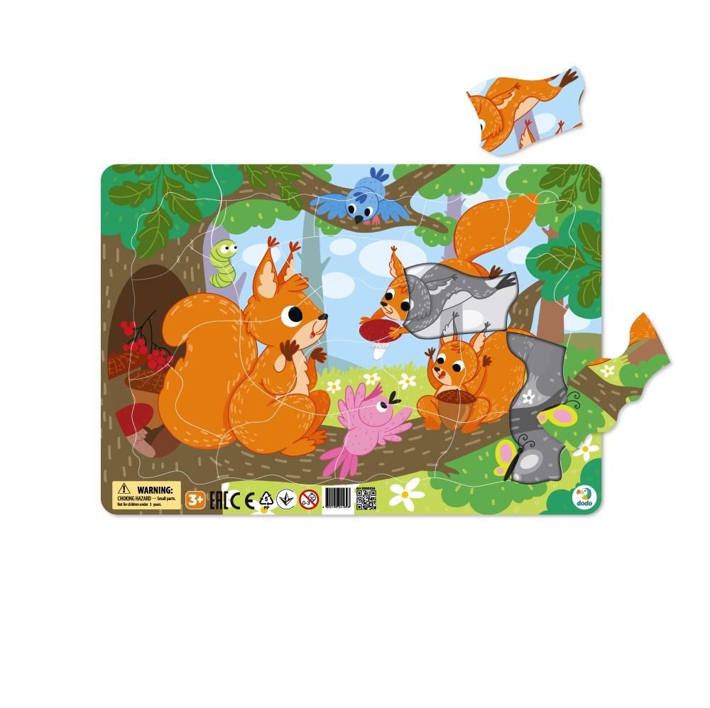 Dodo keretes puzzle mókusok 21 db 3+ Dodo keretes puzzle mókusok 21 db 3+